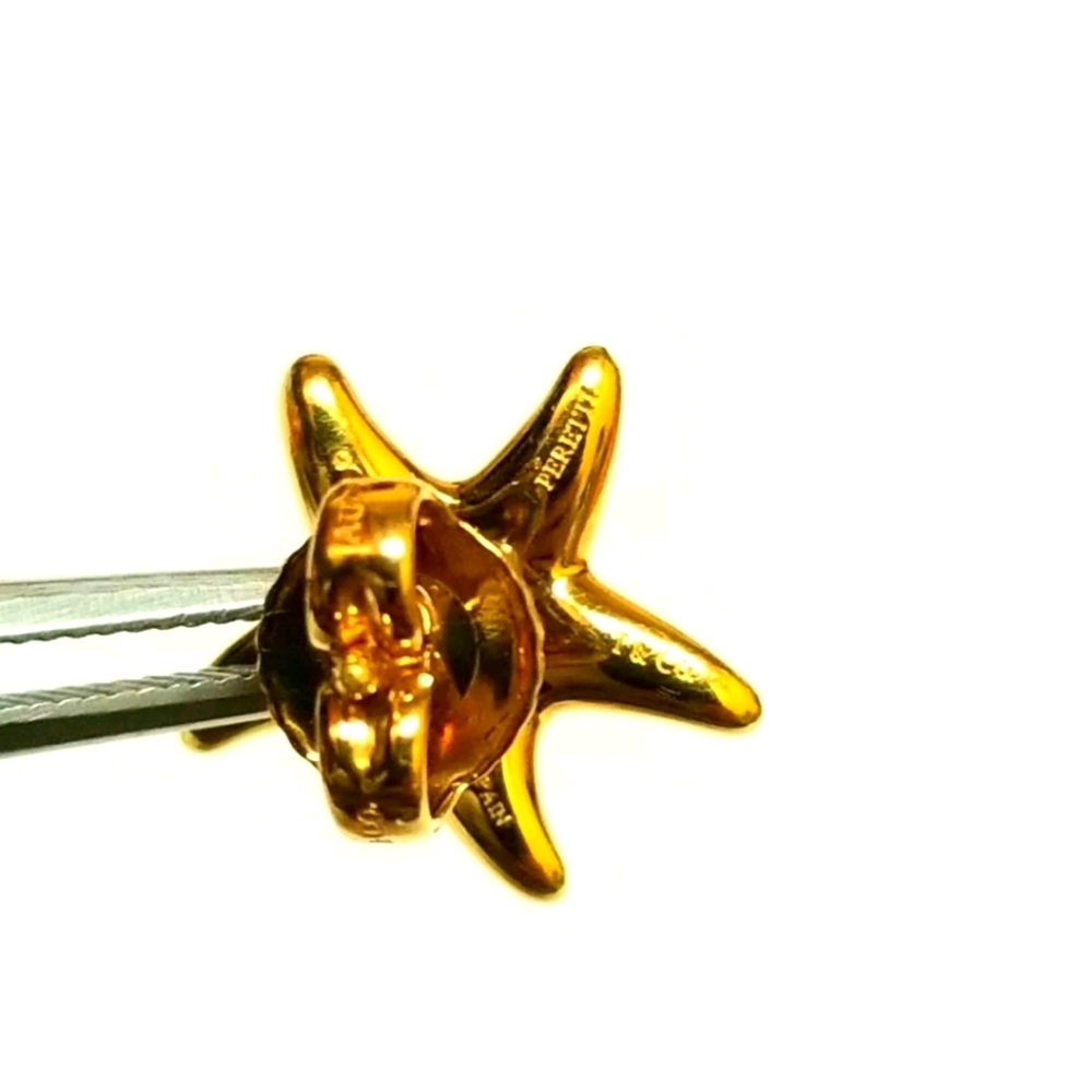 Tiffany&Co Elsa Peretti YG Star Fish Stud Earrings - Picture 5 of 6